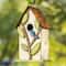 Glitzhome® 9.75" White Distressed Bird & Tree Birdhouse